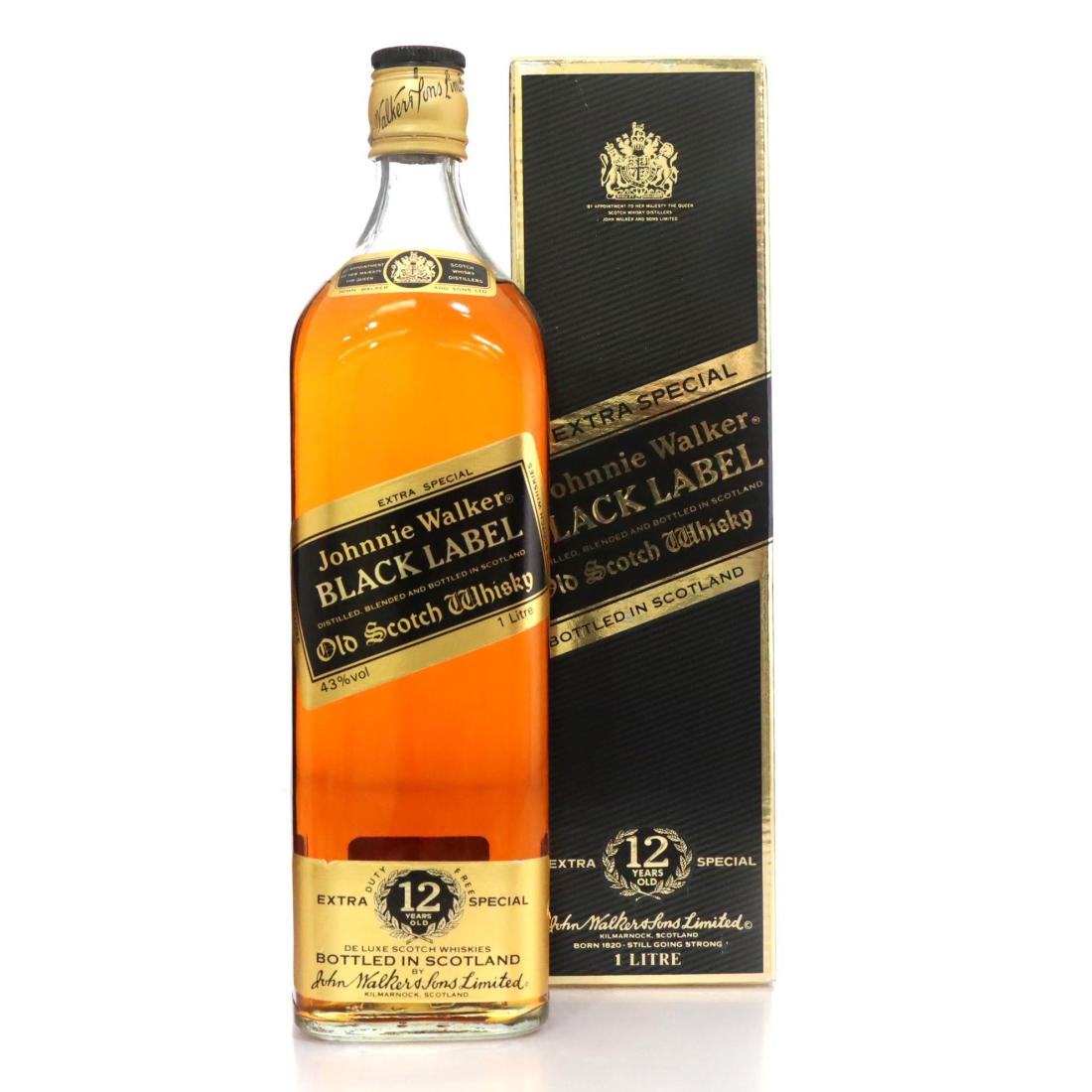 Johnnie Walker Black Label 12 Extra Special Old Scotch Whisky Litre