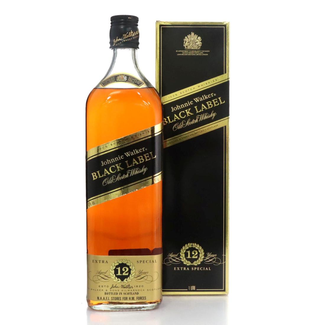 Johnnie Walker Black Label 12 Extra Special Old Scotch Whisky Litre