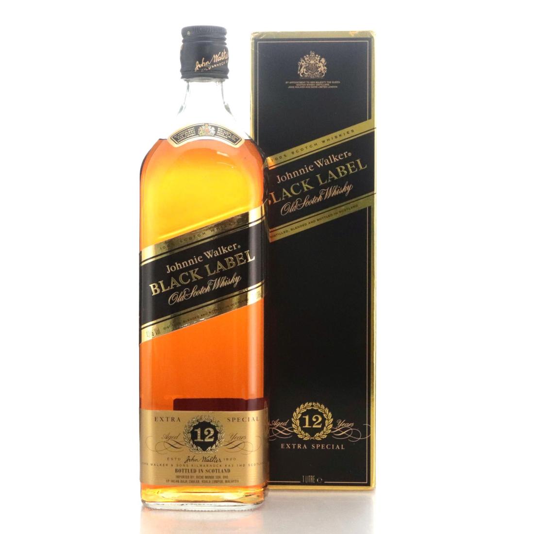 Johnnie Walker Black Label 12 Extra Special Old Scotch Whisky Litre