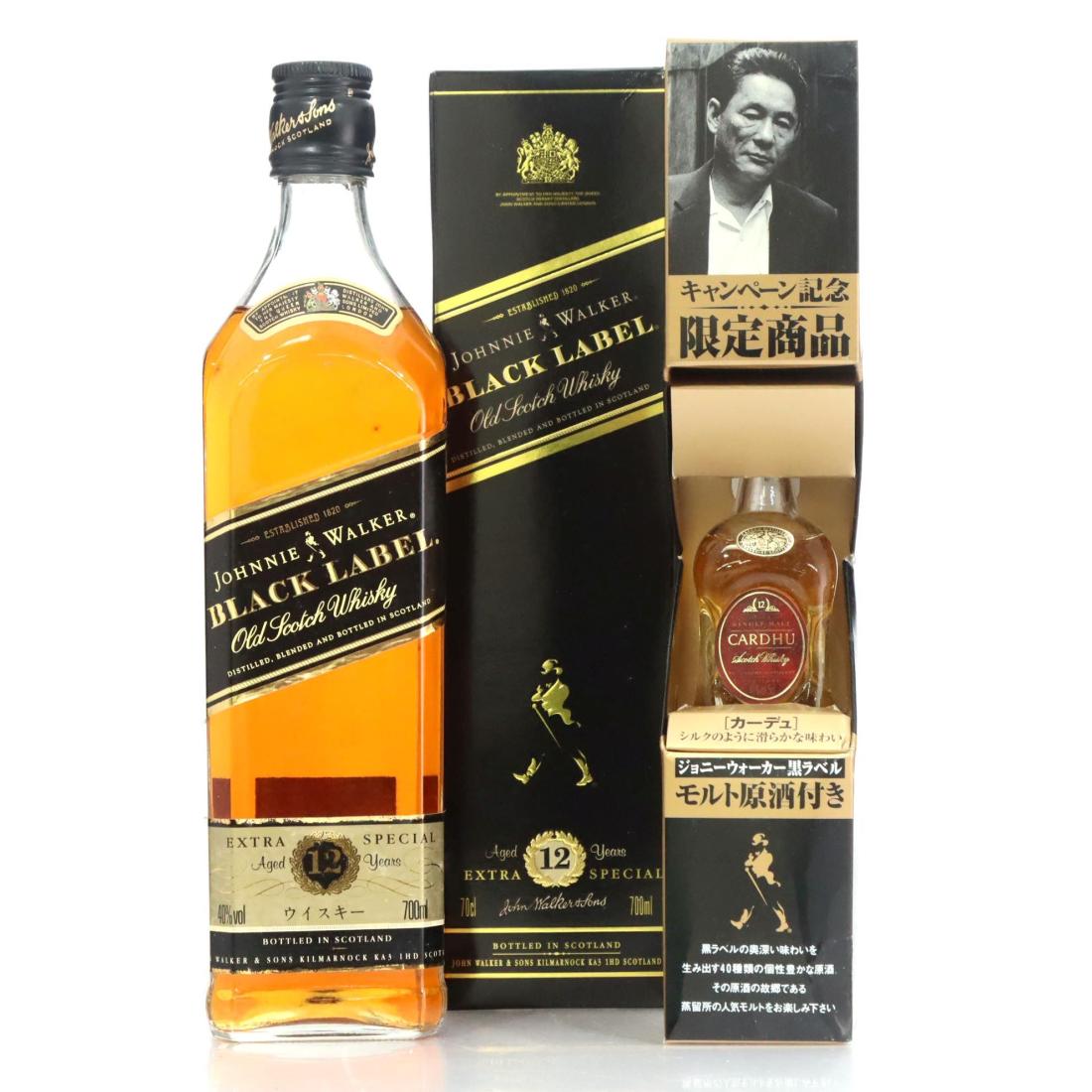 Johnnie Walker Black Label 12 Extra Special Old Scotch Whisky Cardhu Miniature Gift Pack