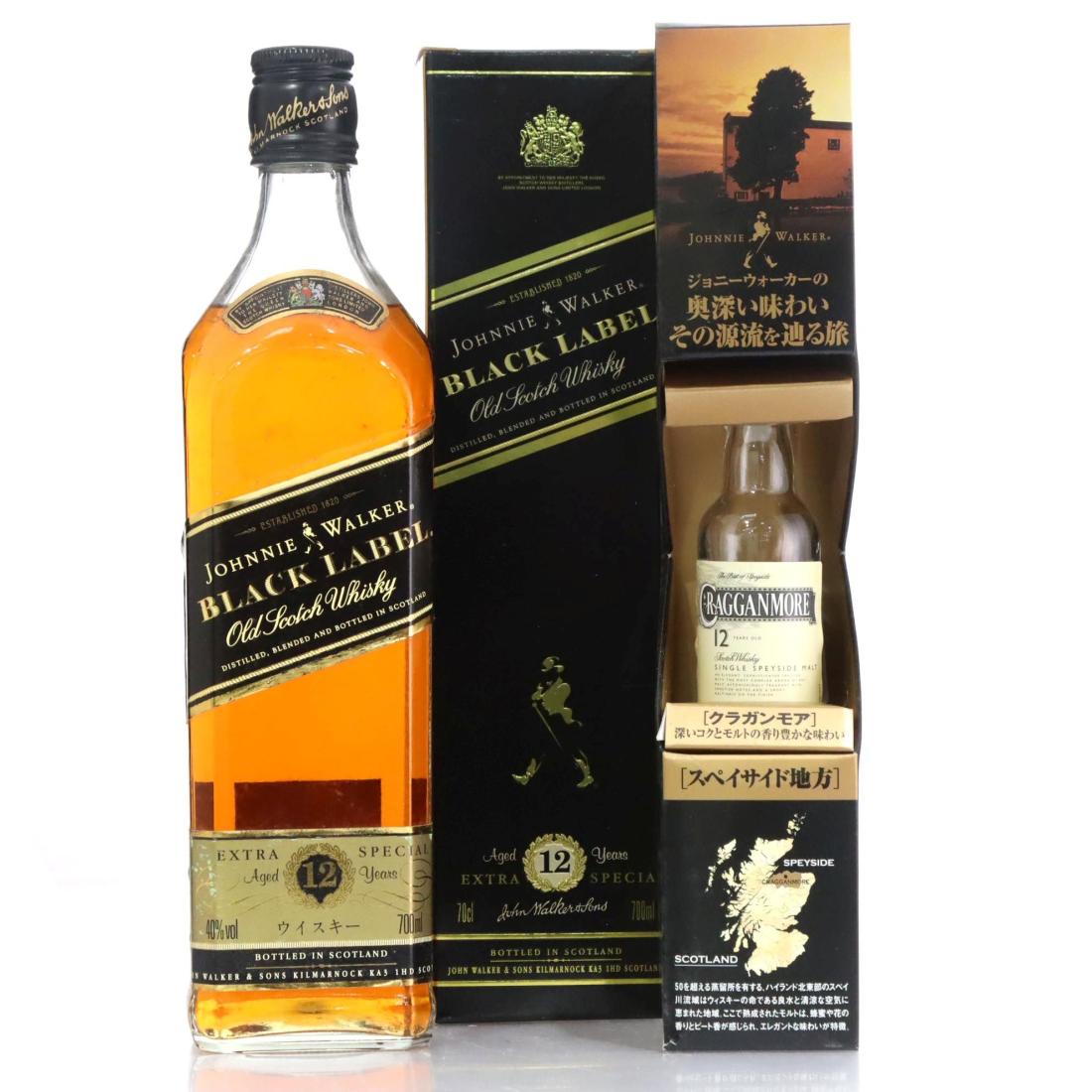 Johnnie Walker Black Label 12 Extra Special Old Scotch Whisky Cragganmore Miniature Gift Pack
