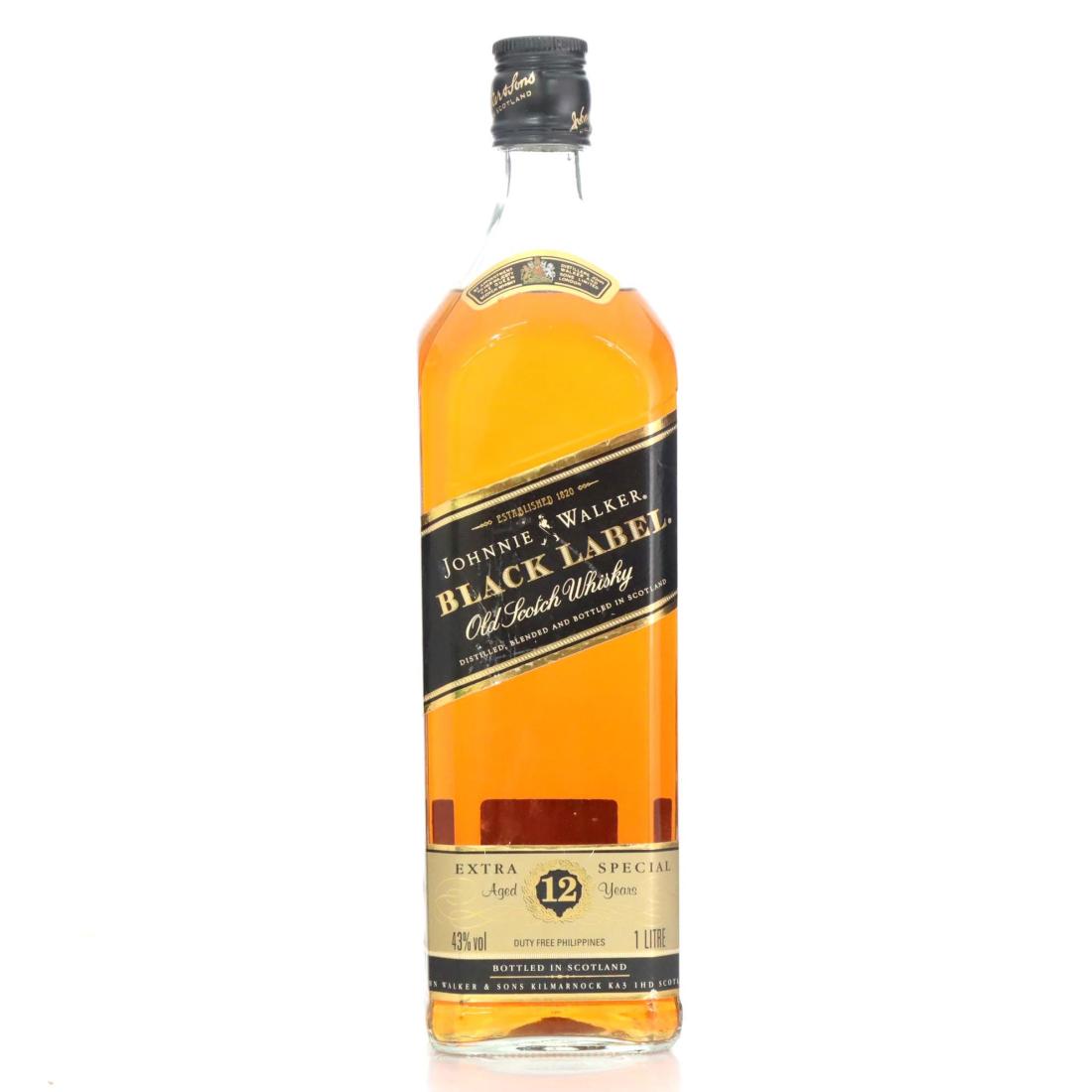 Johnnie Walker Black Label 12 Extra Special Old Scotch Whisky Litre