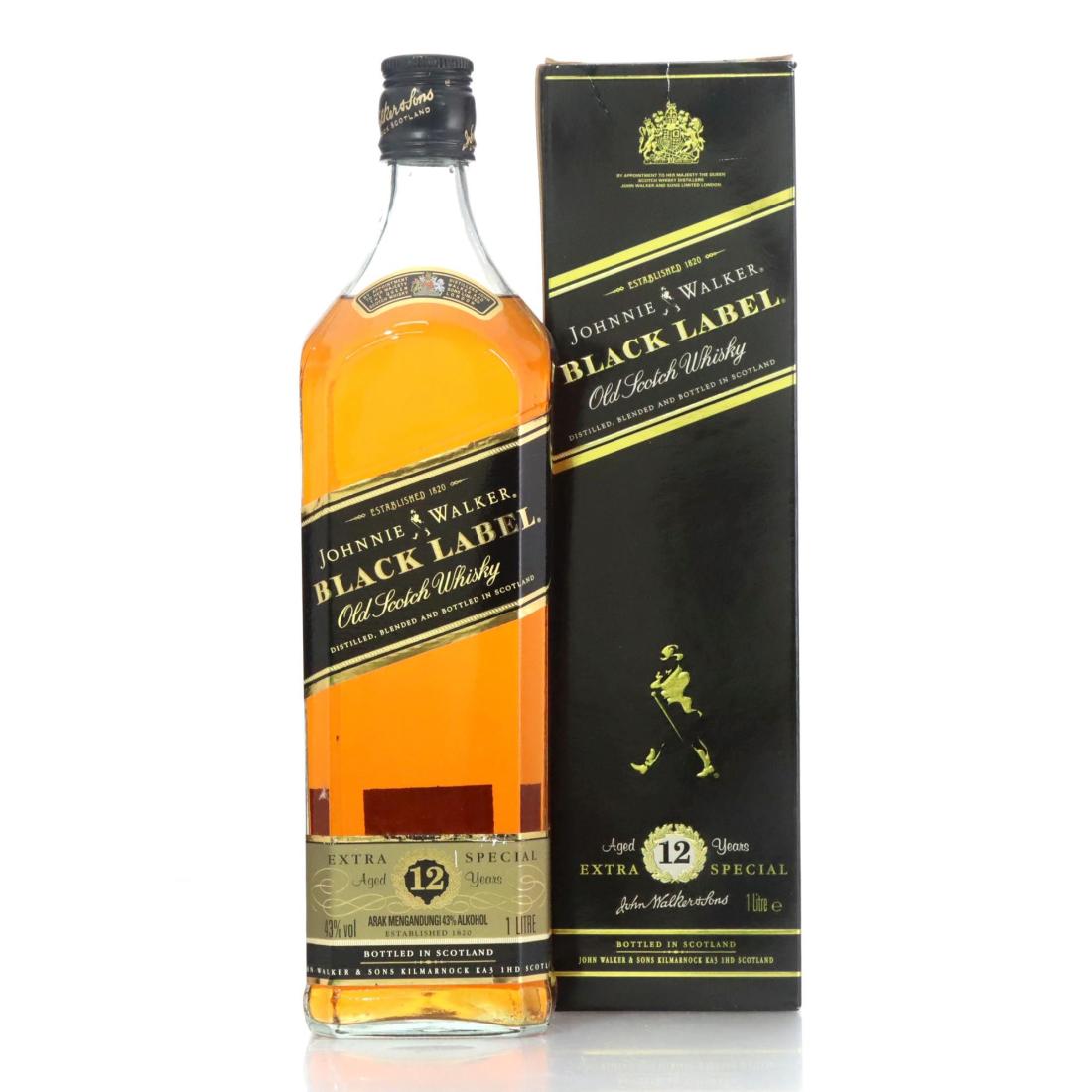 Johnnie Walker Black Label 12 Extra Special Old Scotch Whisky Litre