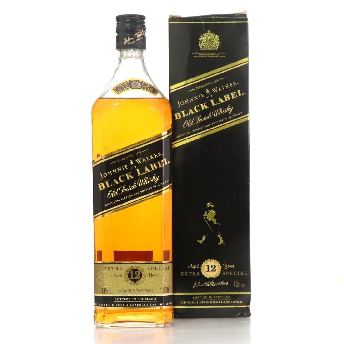 Johnnie Walker Black Label 12 Extra Special Old Scotch Whisky Litre