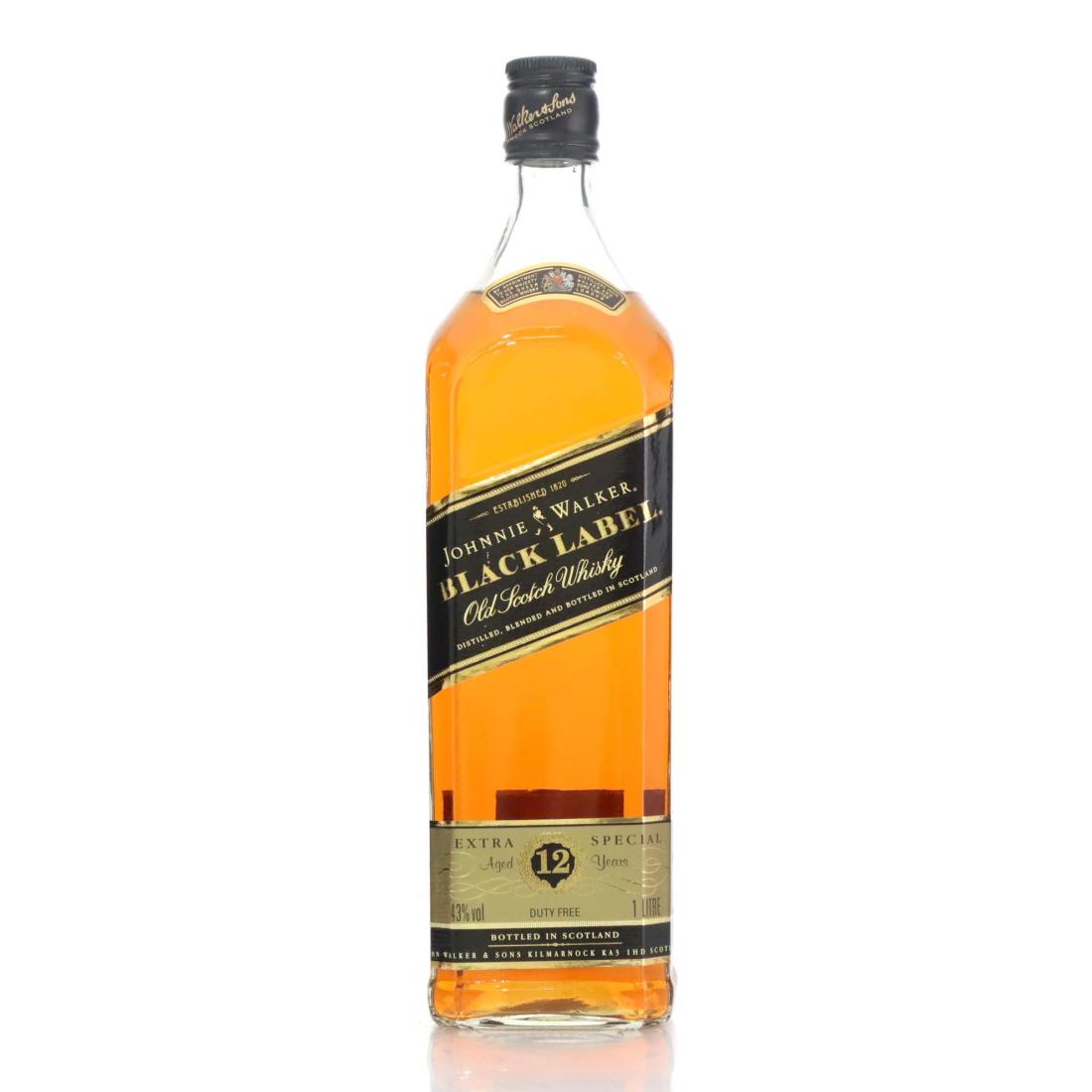 Johnnie Walker Black Label 12 Extra Special Old Scotch Whisky Litre