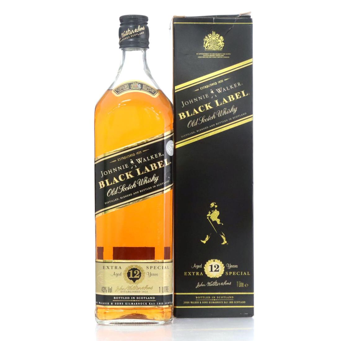 Johnnie Walker Black Label 12 Extra Special Old Scotch Whisky Litre