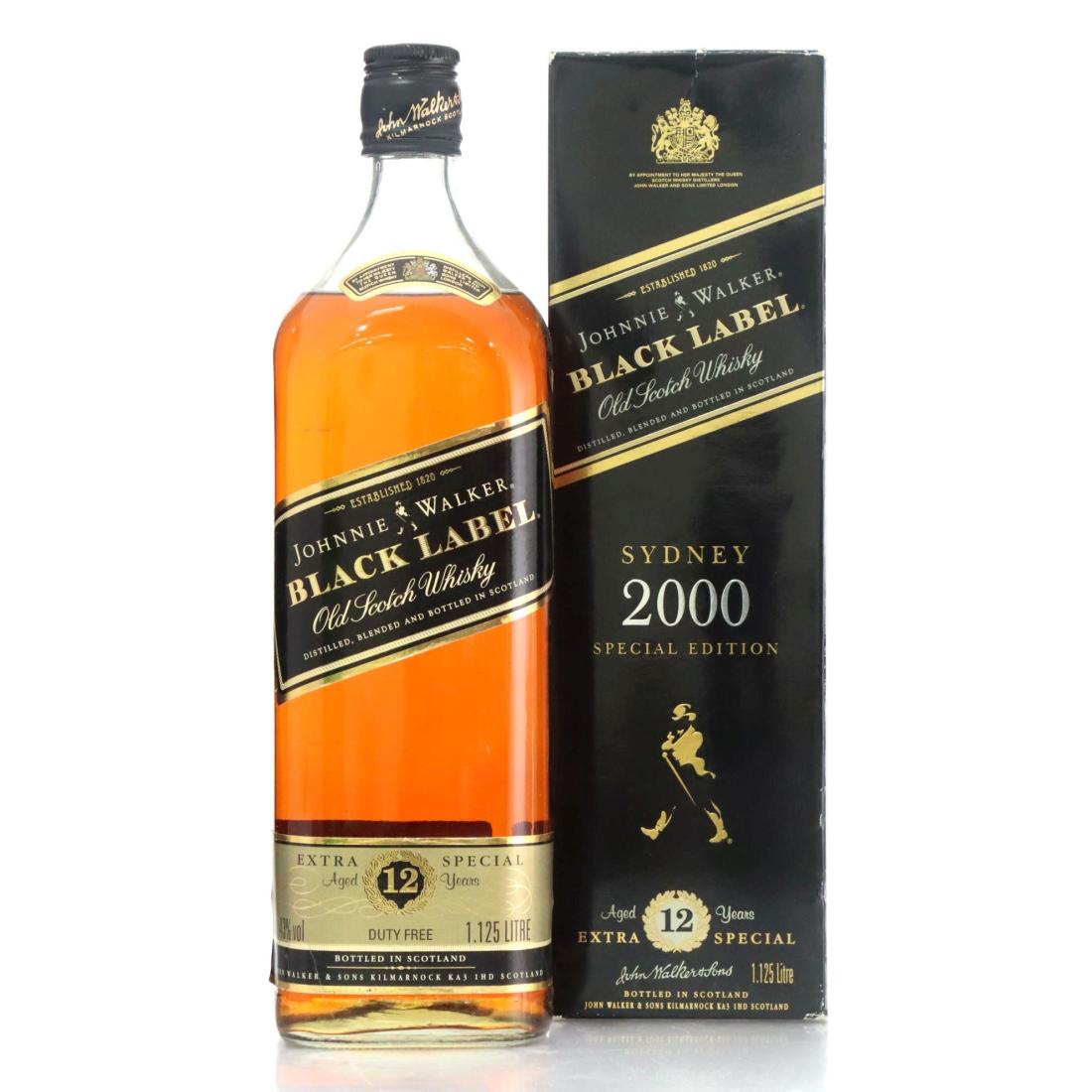 Johnnie Walker Black Label 12 Extra Special Old Scotch Whisky 1125litre Sydney 2000