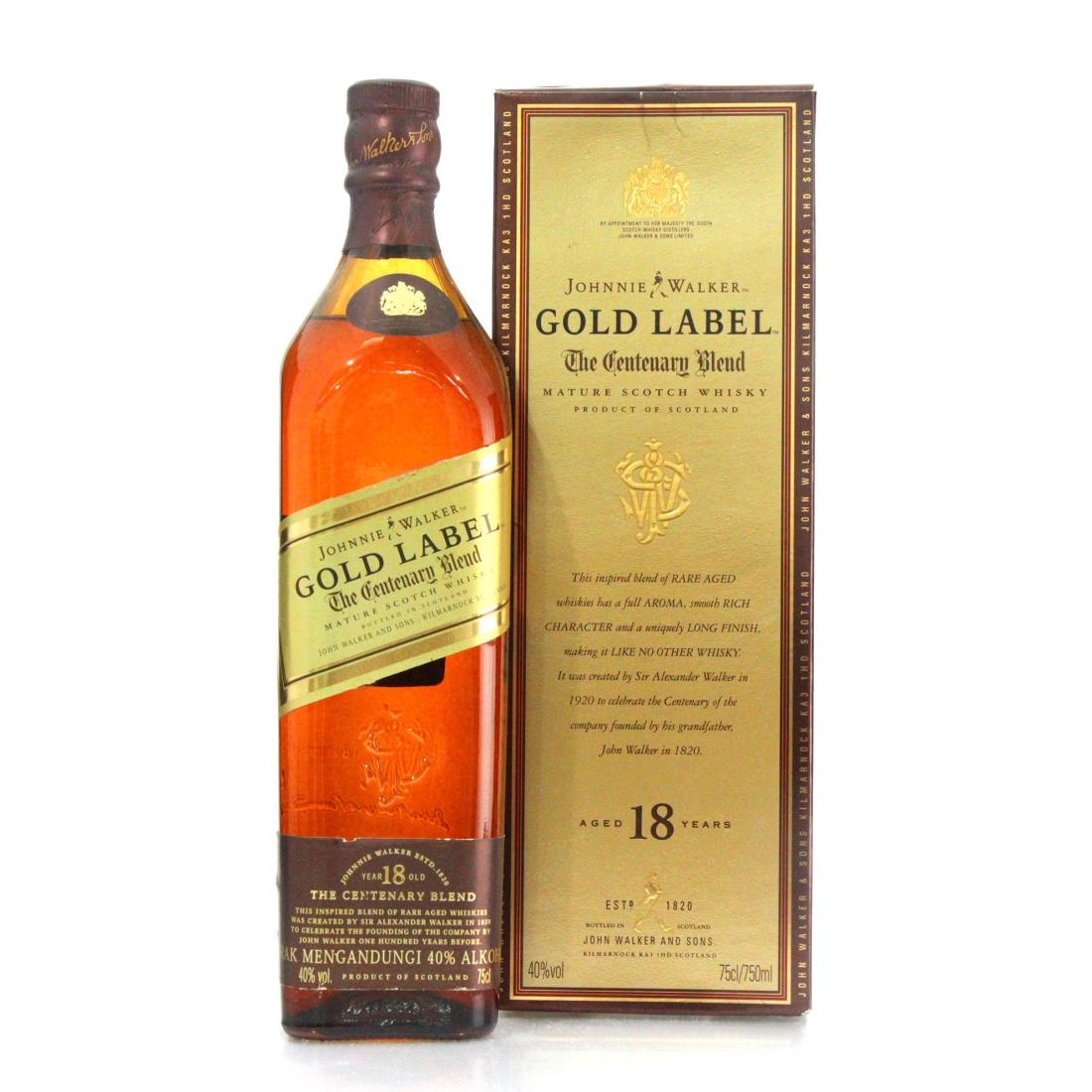 Johnnie Walker Gold Label The Centenary Blend 18 Scotch Whisky