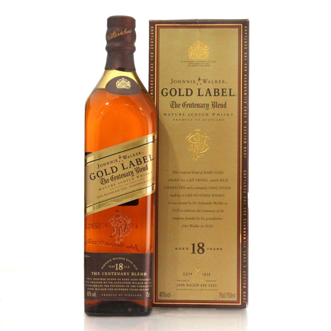 Johnnie Walker Gold Label The Centenary Blend 18 Scotch Whisky
