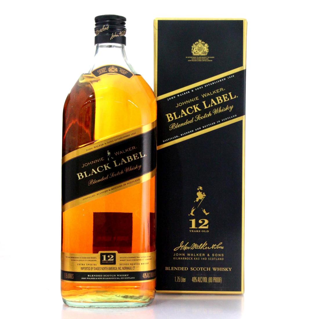 Johnnie Walker Black Label 12 Year Old, 2004, 40%, 1.75L whisky bottle