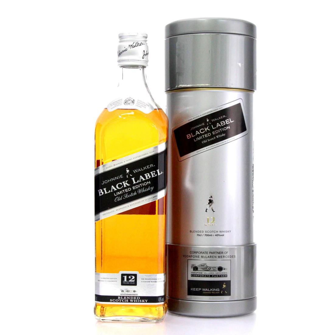 Johnnie Walker Black Label 12 Limited Edition Old Scotch Whisky Vodafone Mclaren Mercedes