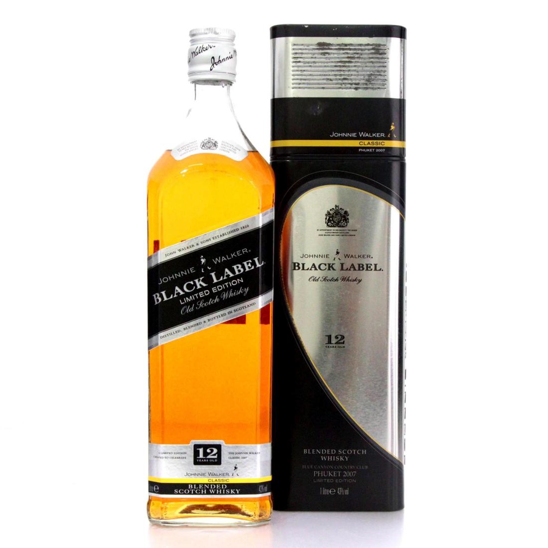 Johnnie Walker Black Label 12 Old Scotch Whisky Johnnie Walker Classic Phuket 2007 Litre