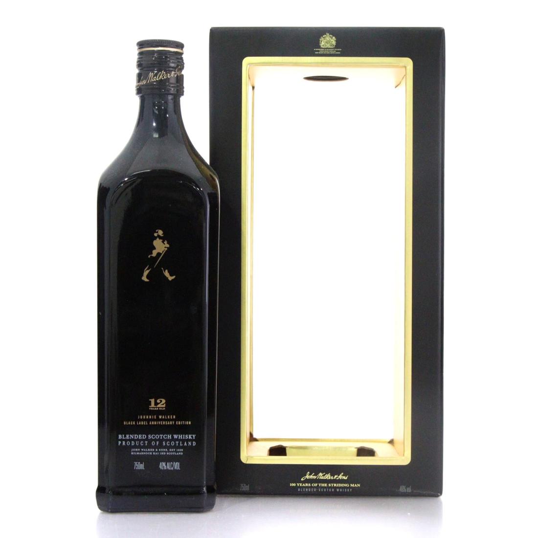 Johnnie Walker Black Label Anniversary Edition 12 Blended Scotch Whisky 100 Years Of The Striding Man