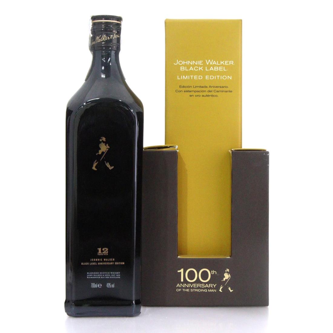 Johnnie Walker Black Label Anniversary Edition 12 Blended Scotch Whisky 100 Years Of The Striding Man