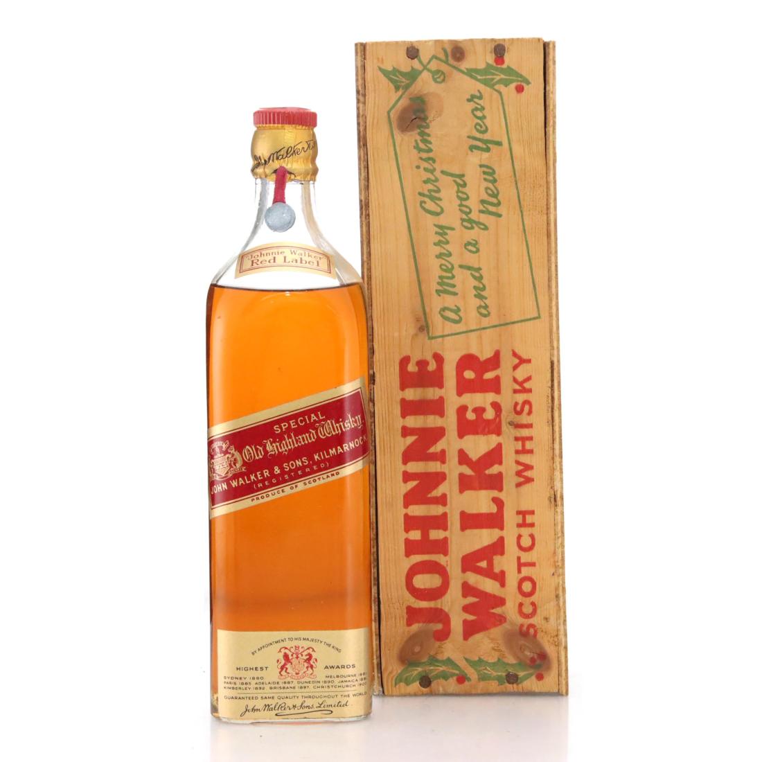 Johnnie Walker Red Label 8 Year Old whisky bottle