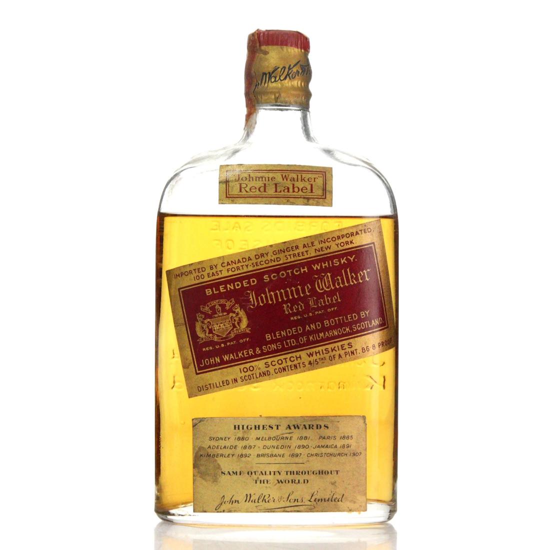 Johnnie Walker Red Label Blended Scotch Whisky 45pint