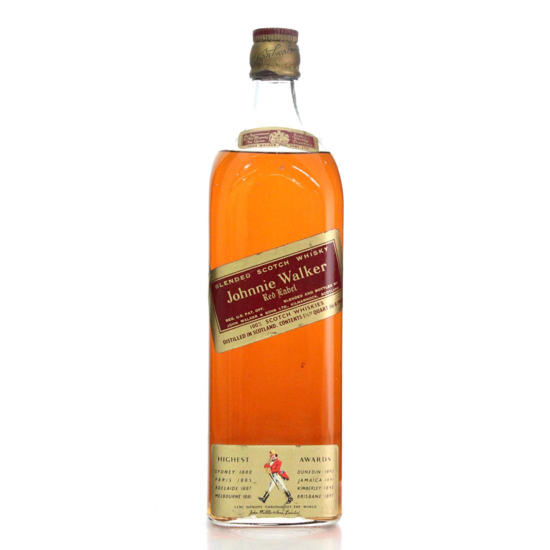Johnnie Walker Red Label Blended Scotch Whisky Quart