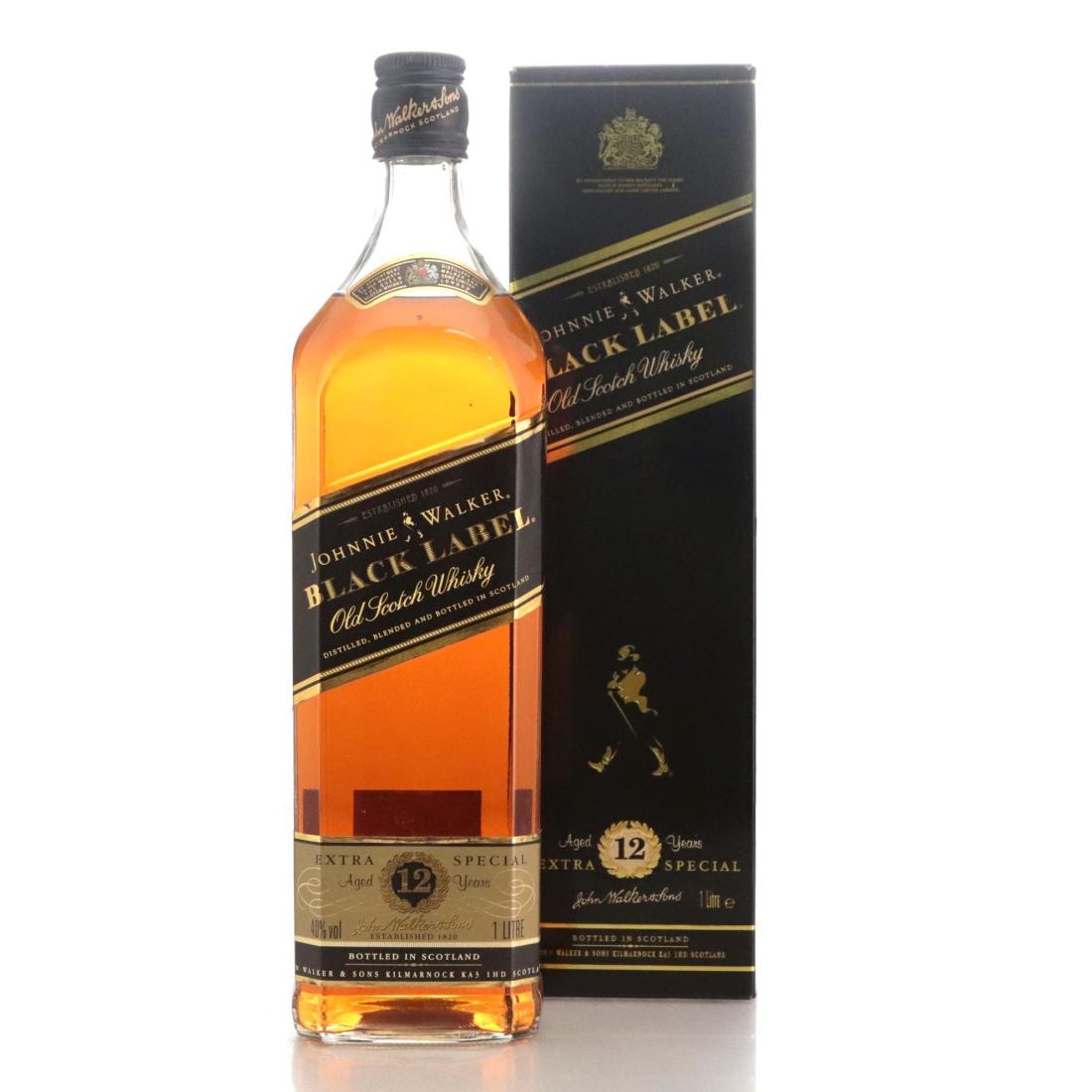Johnnie Walker Black Label 12 Extra Special Deluxe Old Scotch Whisky Litre