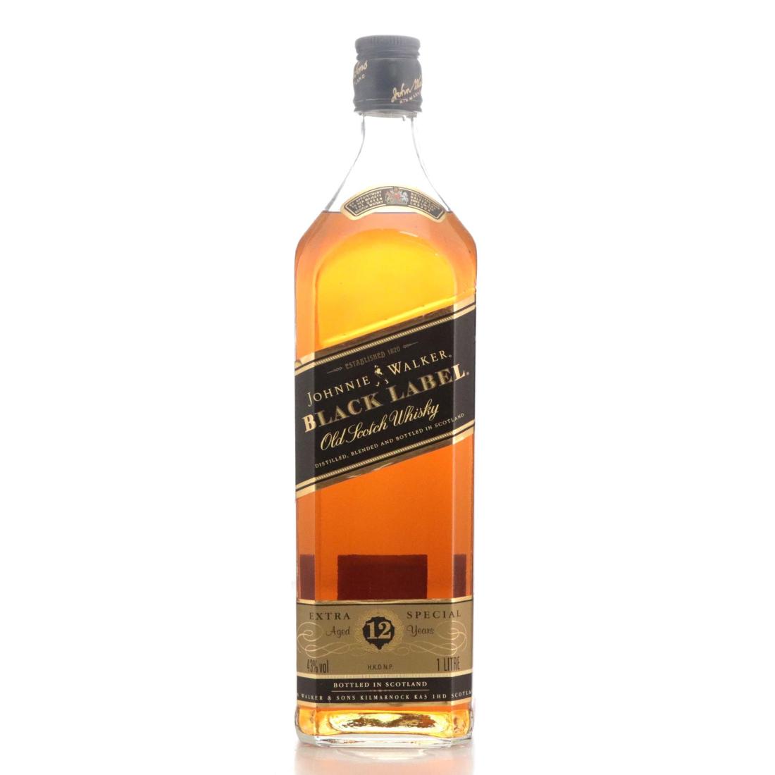 Johnnie Walker Black Label 12 Extra Special Old Scotch Whisky Litre