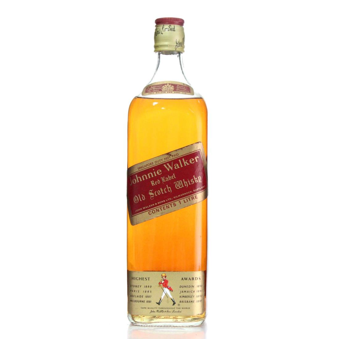 Johnnie Walker Red Label Old Scotch Whisky Litre