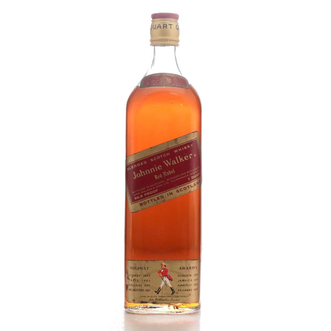 Johnnie Walker Red Label Blended Scotch Whisky Quart