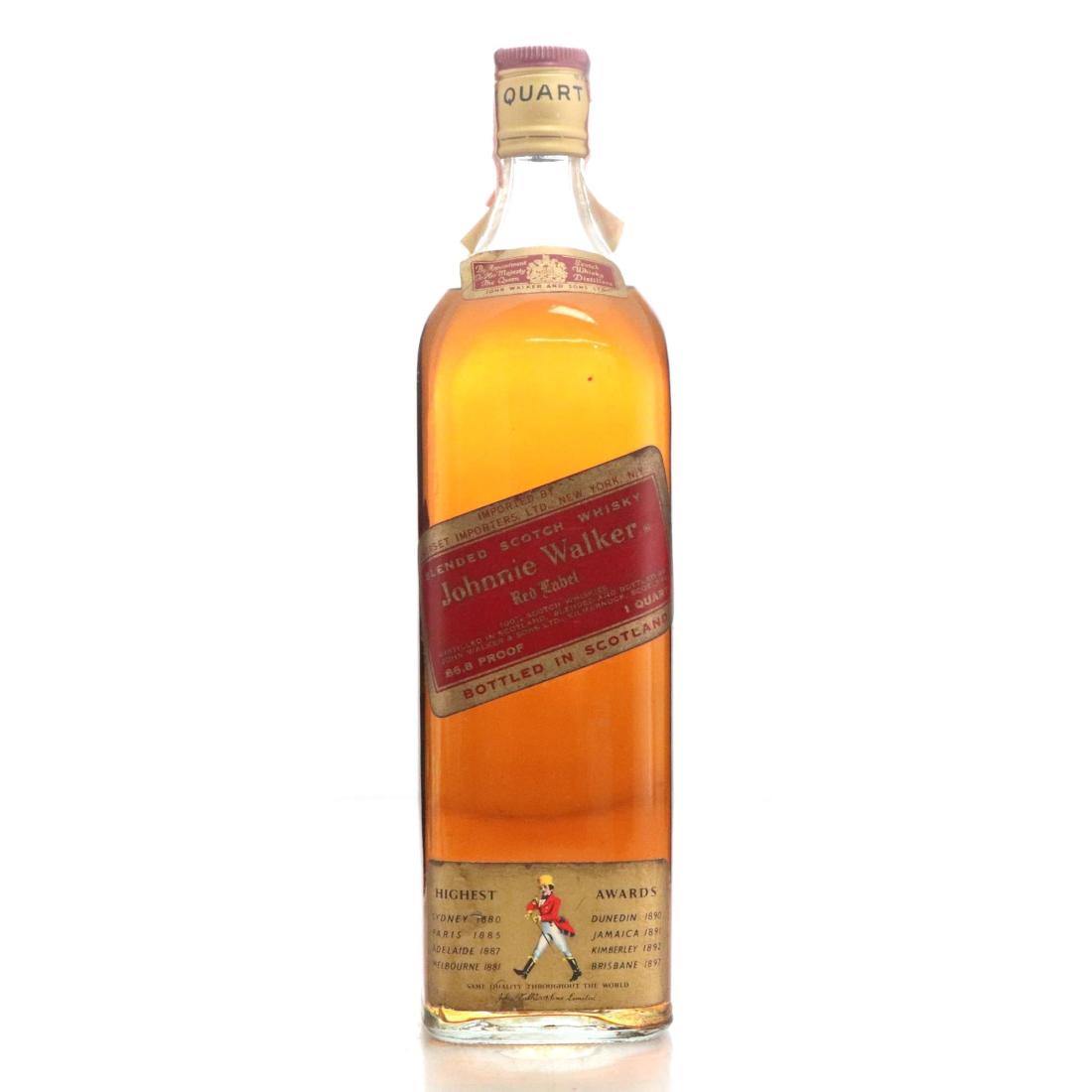 Johnnie Walker Red Label Blended Scotch Whisky Quart