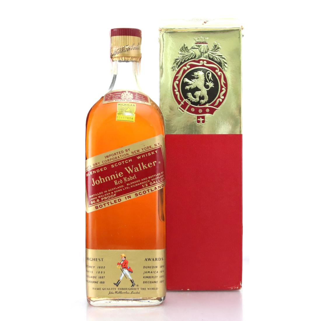Johnnie Walker Red Label Blended Scotch Whisky 12gallon