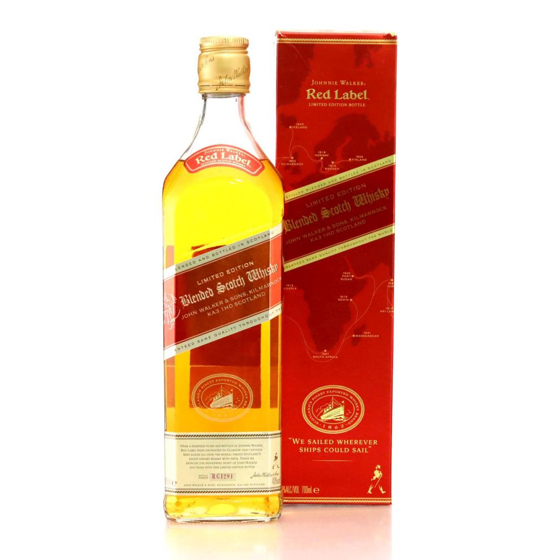 Johnnie Walker Red Label Limited Edition Blended Scotch Whisky Scotlands Finest Exported Whisky Brand