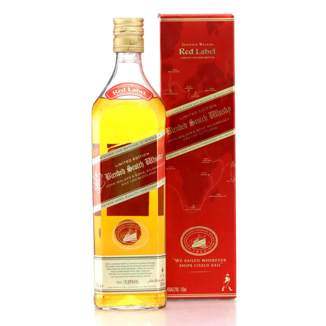 Johnnie Walker Red Label Limited Edition Blended Scotch Whisky Scotlands Finest Exported Whisky Brand
