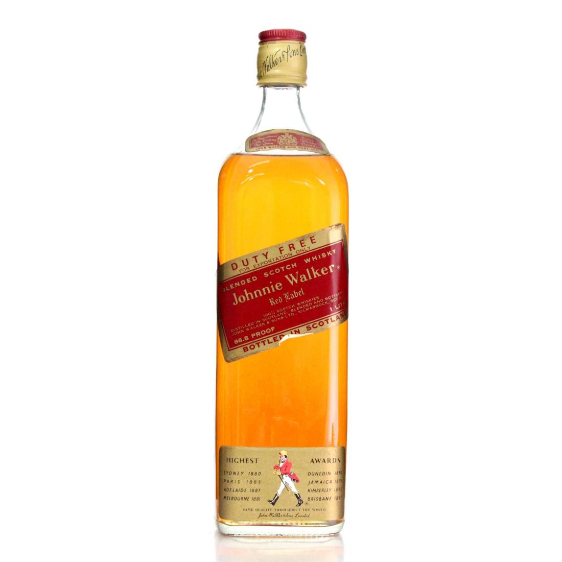 Johnnie Walker Red Label Blended Scotch Whisky Litre