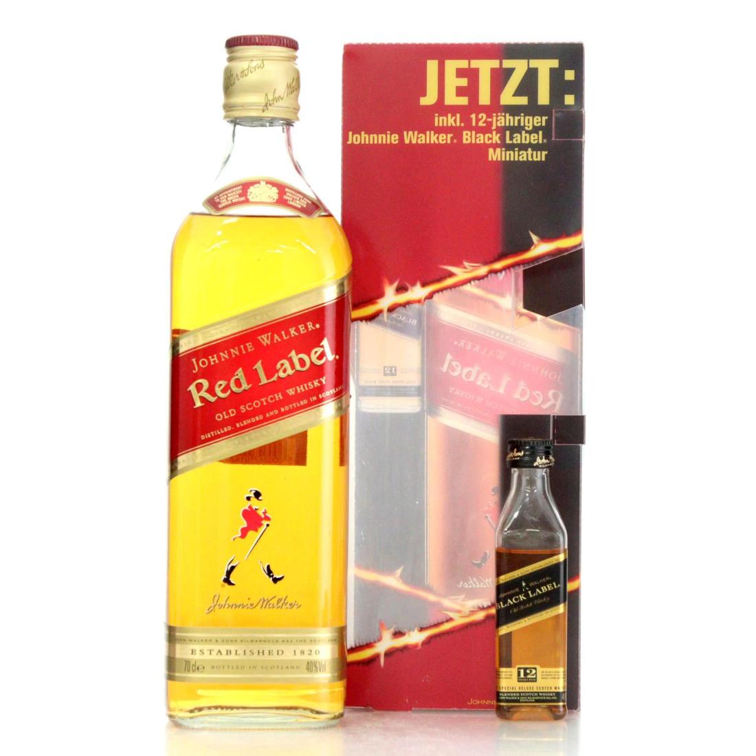 Image for Johnnie Walker Red Label Old Scotch Whisky - Black Label Miniature Gift Pack