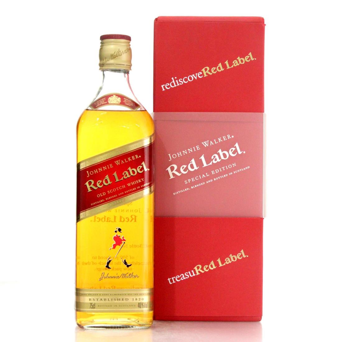Johnnie Walker Red Label Old Scotch Whisky Rediscovered Label