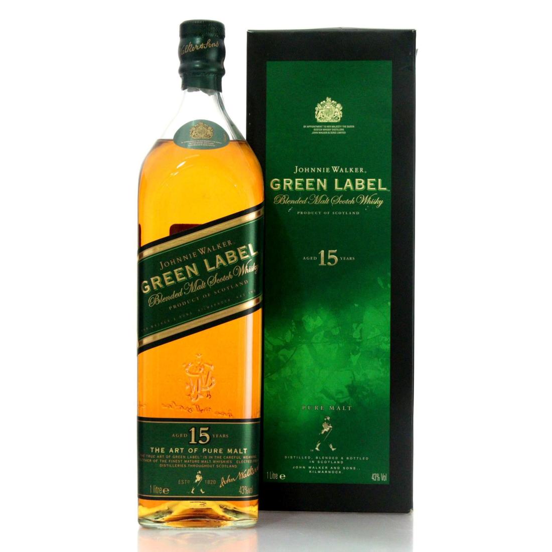 Johnnie Walker Green Label 15 Blended Malt Litre