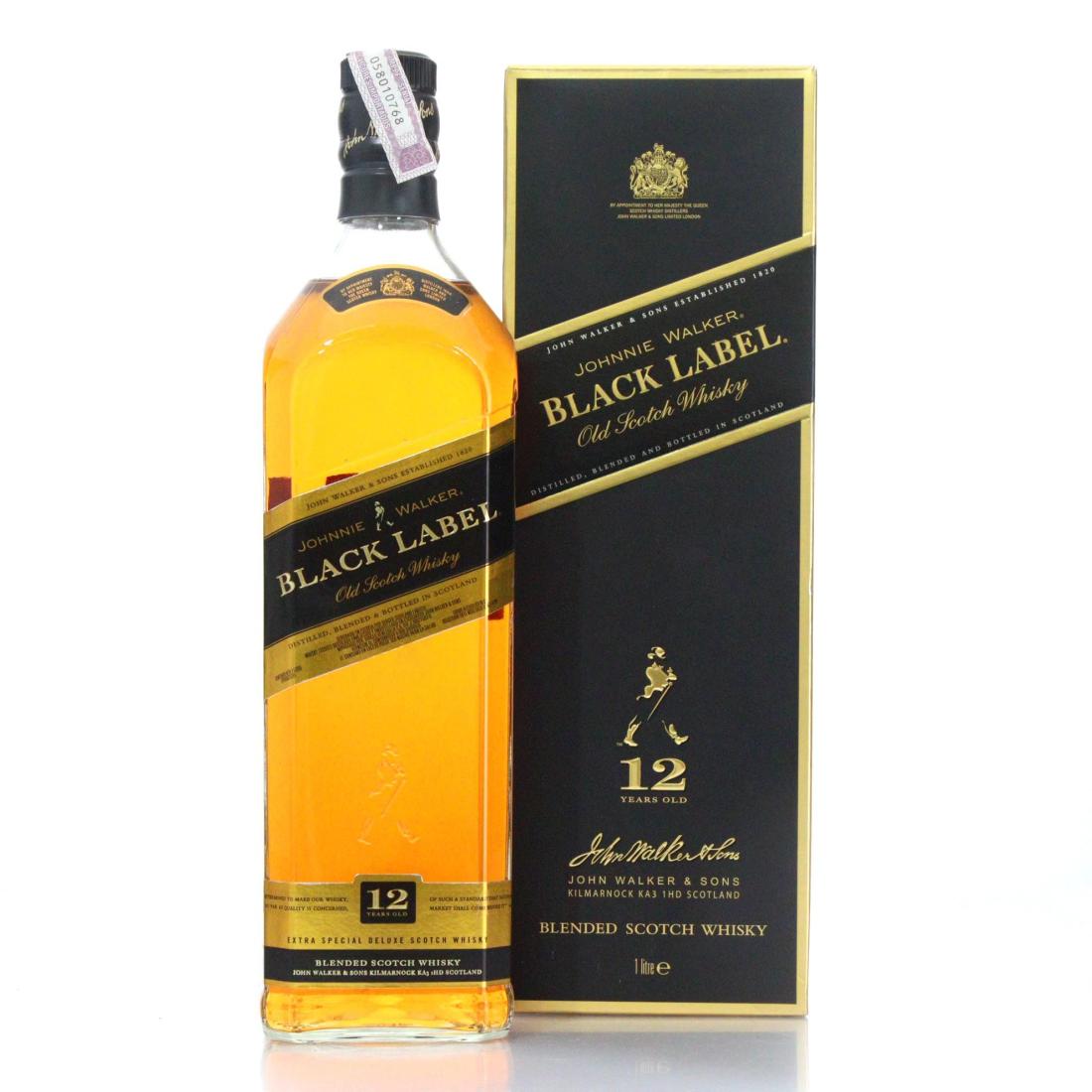 Johnnie Walker Black Label 12 Extra Special Deluxe Old Scotch Whisky Litre