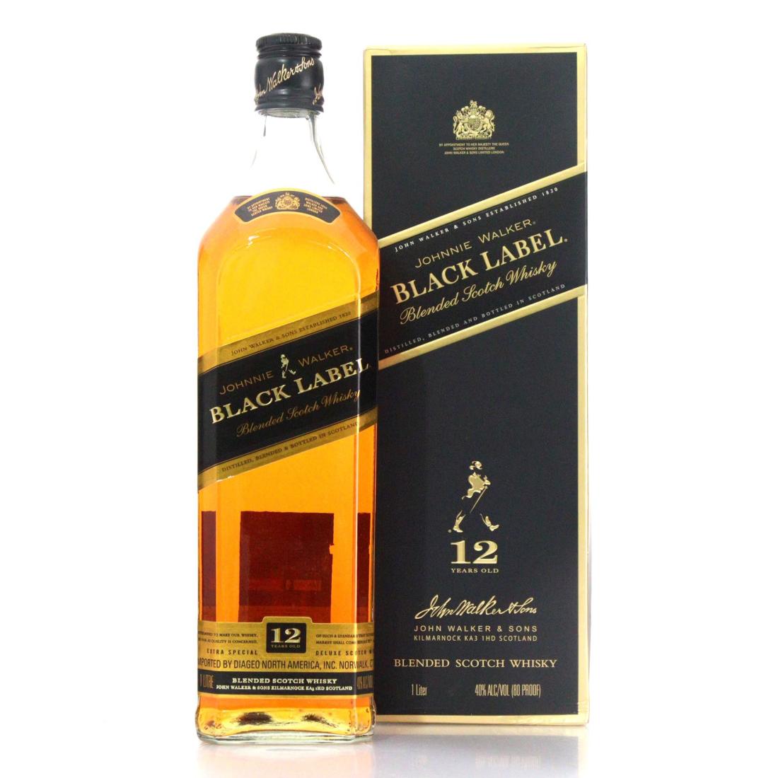 Johnnie Walker Black Label 12 Extra Special Deluxe Old Scotch Whisky Litre