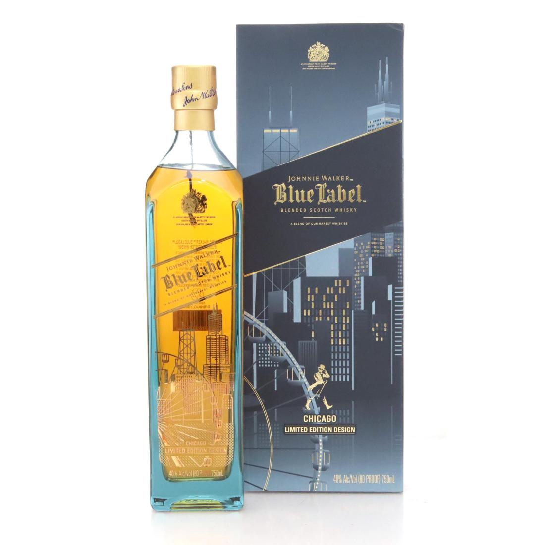 Johnnie Walker Blue Label Chicago Limited Edition Design, 2015, 40% whisky bottle