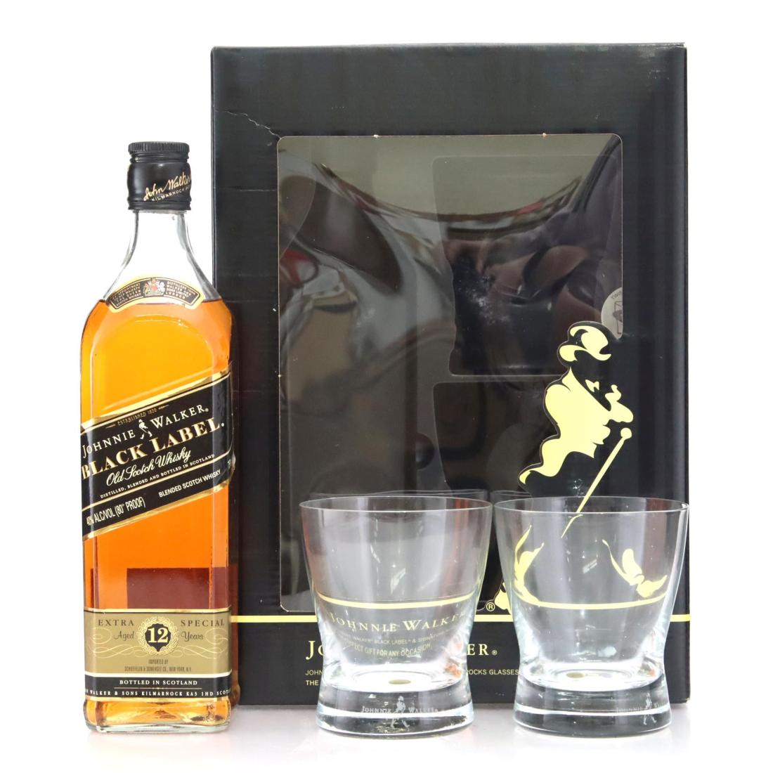 Johnnie Walker Black Label 12 Extra Special Old Scotch Whisky Glasses Gift Pack