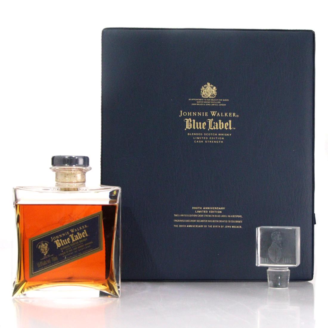 Johnnie Walker Blue Label Scotch Whisky 200th Anniversary Of The Birth Of John Walker Baccarat Crystal Decanter