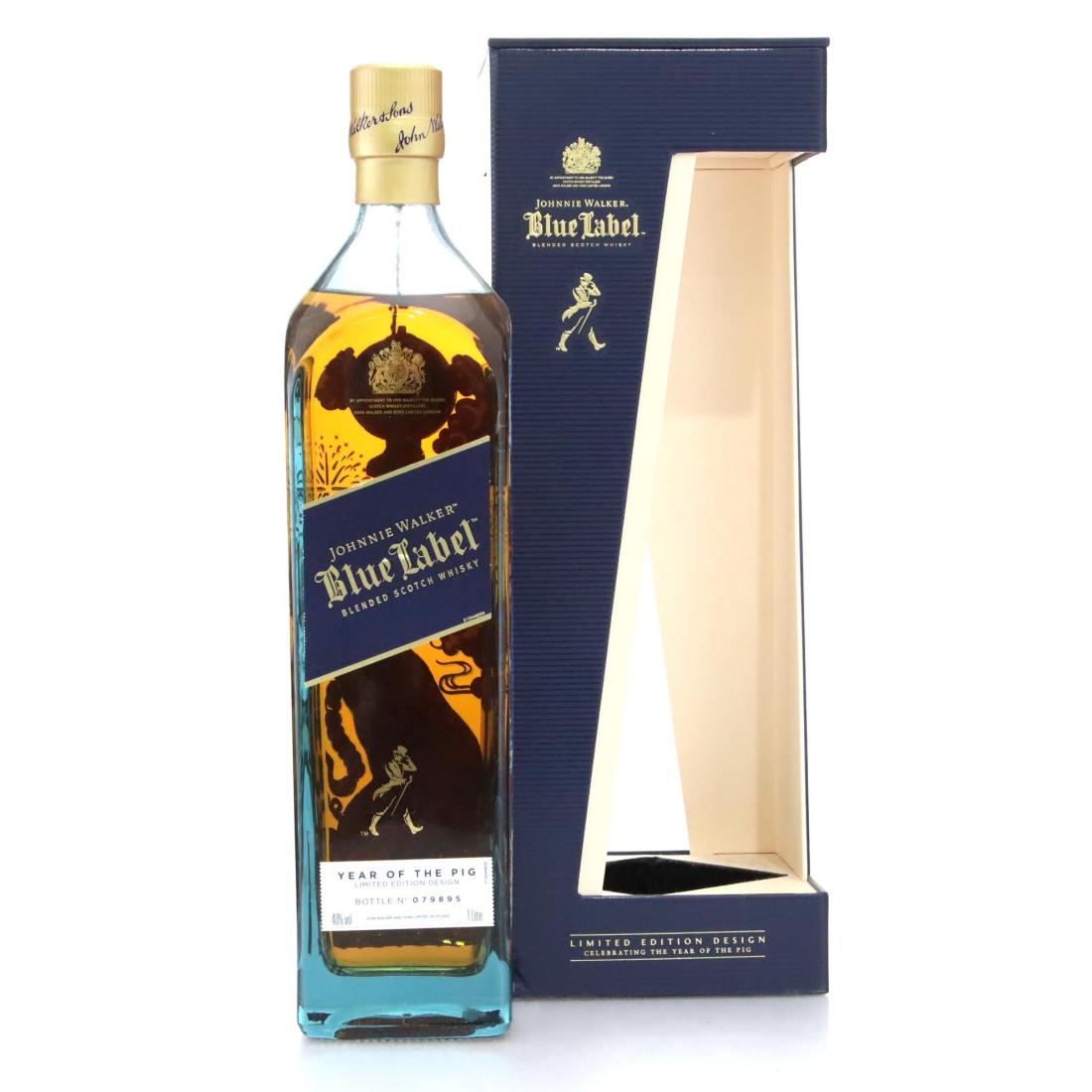 Johnnie Walker Blue Label Year Of The Pig Limited Edition Design Scotch Whisky Litre