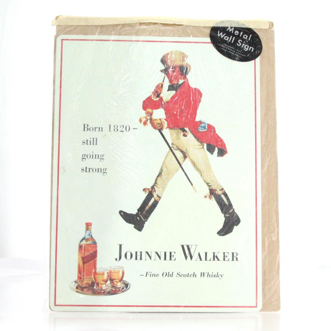 Johnnie Walker Born 1820 Still Going Strong Metal Sign