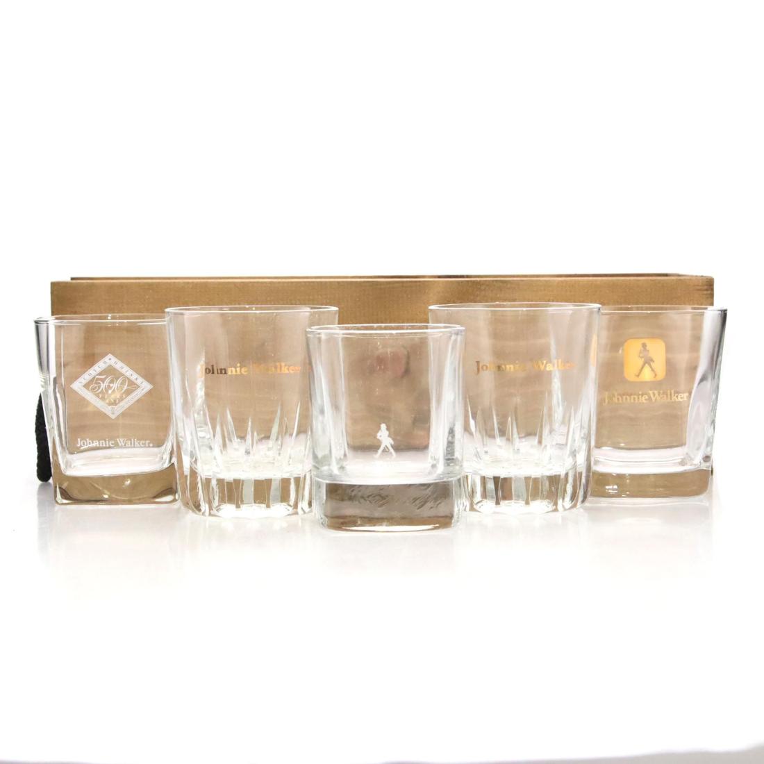Johnnie Walker Assorted Tumblers x 5 whisky bottle