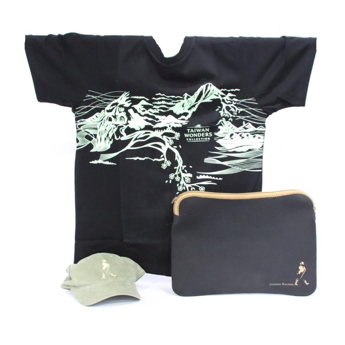 Johnnie Walker Taiwan Wonders T-Shirt, Corduroy Cap & Laptop Case whisky bottle