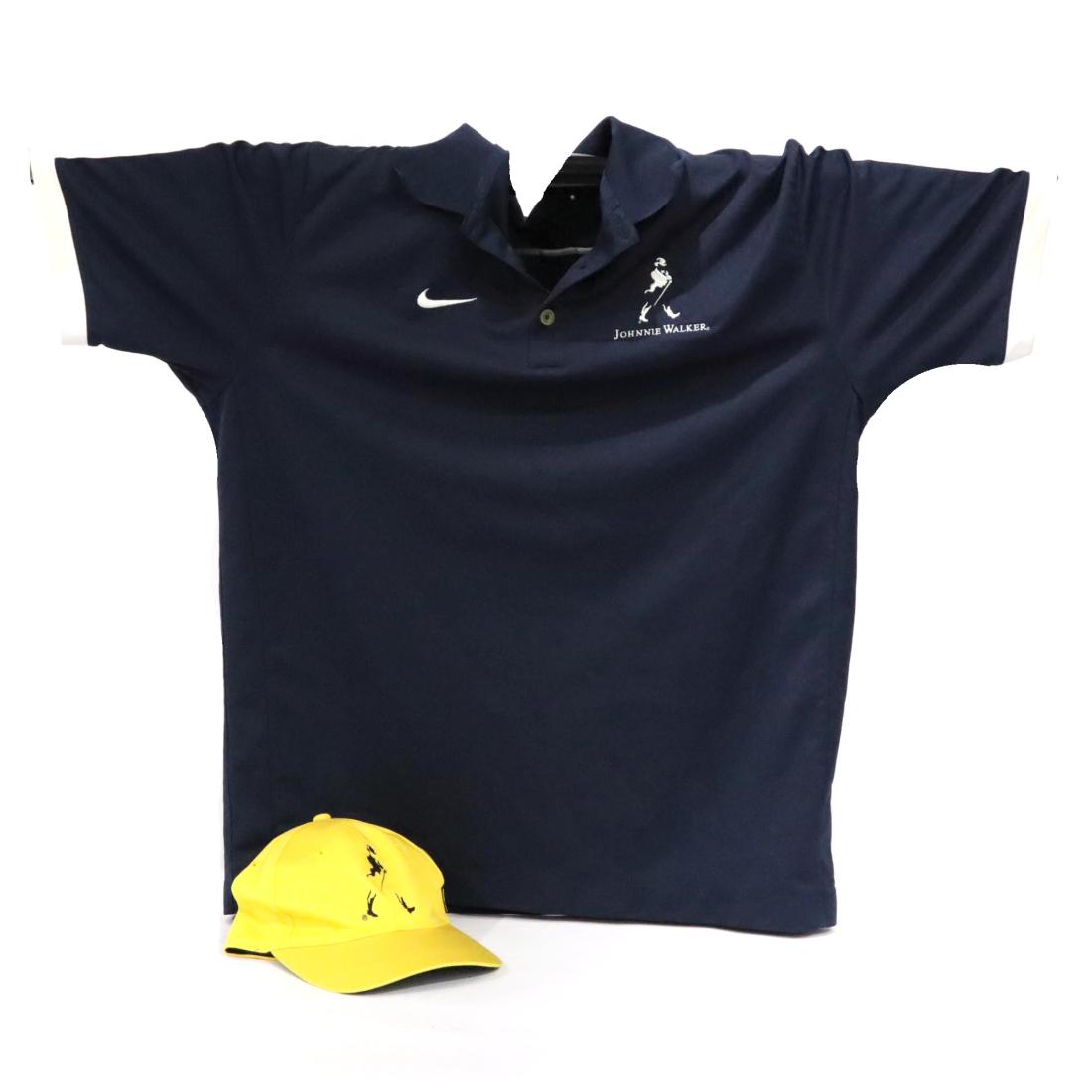 Johnnie Walker Golf Shirt & Cap whisky bottle