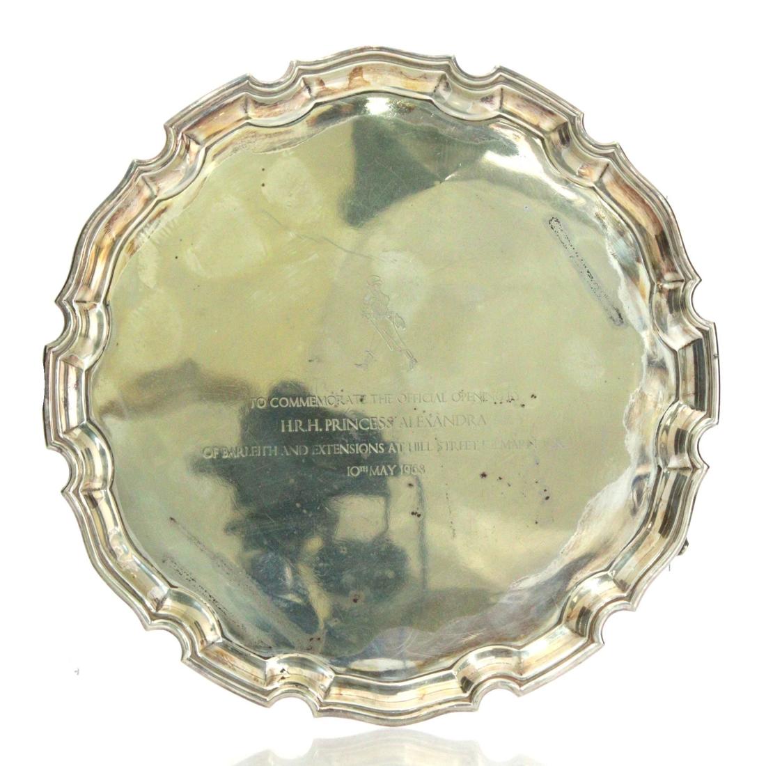 Silver Plate To Commemorate The Official Opening By Hrh Princess Alexandra Of Barleith And Extensions At Hill Street 1968