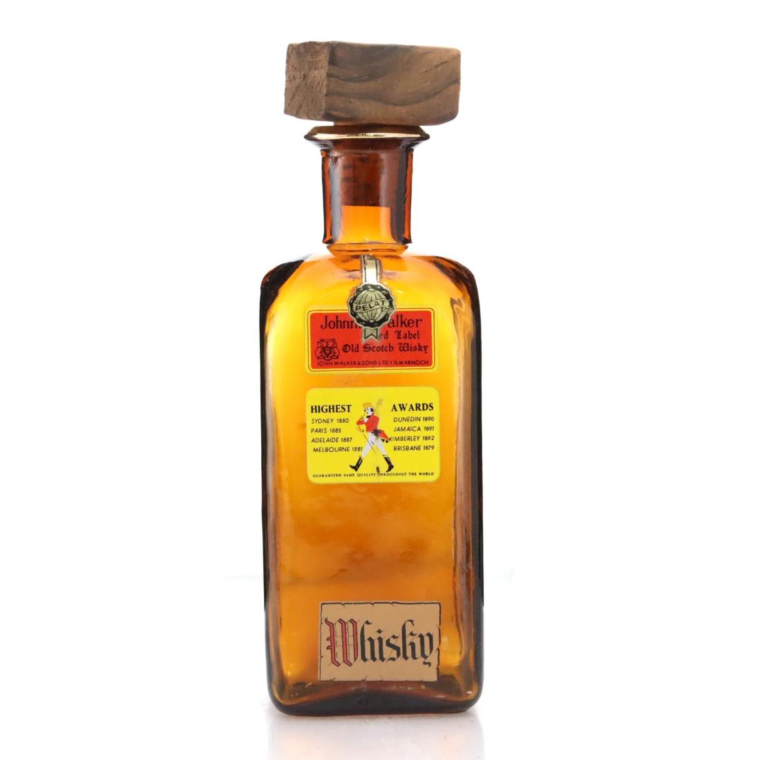 Johnnie Walker Red Label Pelat Glass Decanter