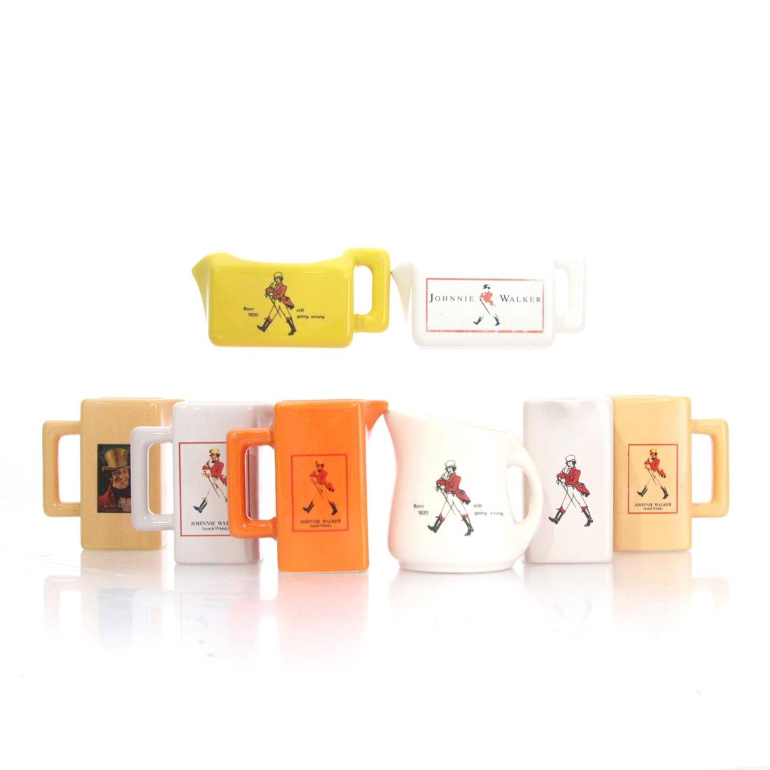 Johnnie Walker Miniature Ceramic Jugs X 8