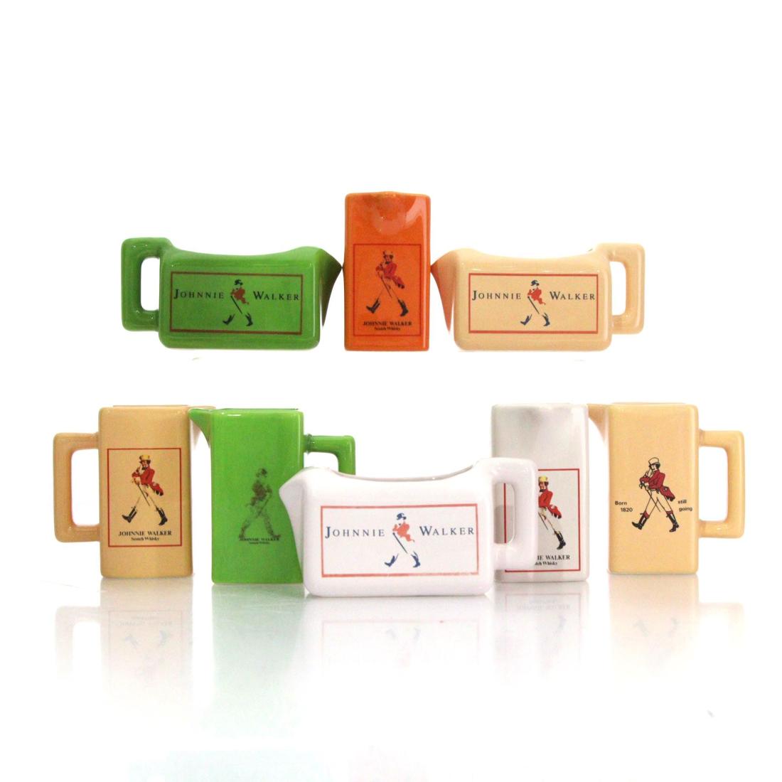 Johnnie Walker Miniature Ceramic Jugs X 8