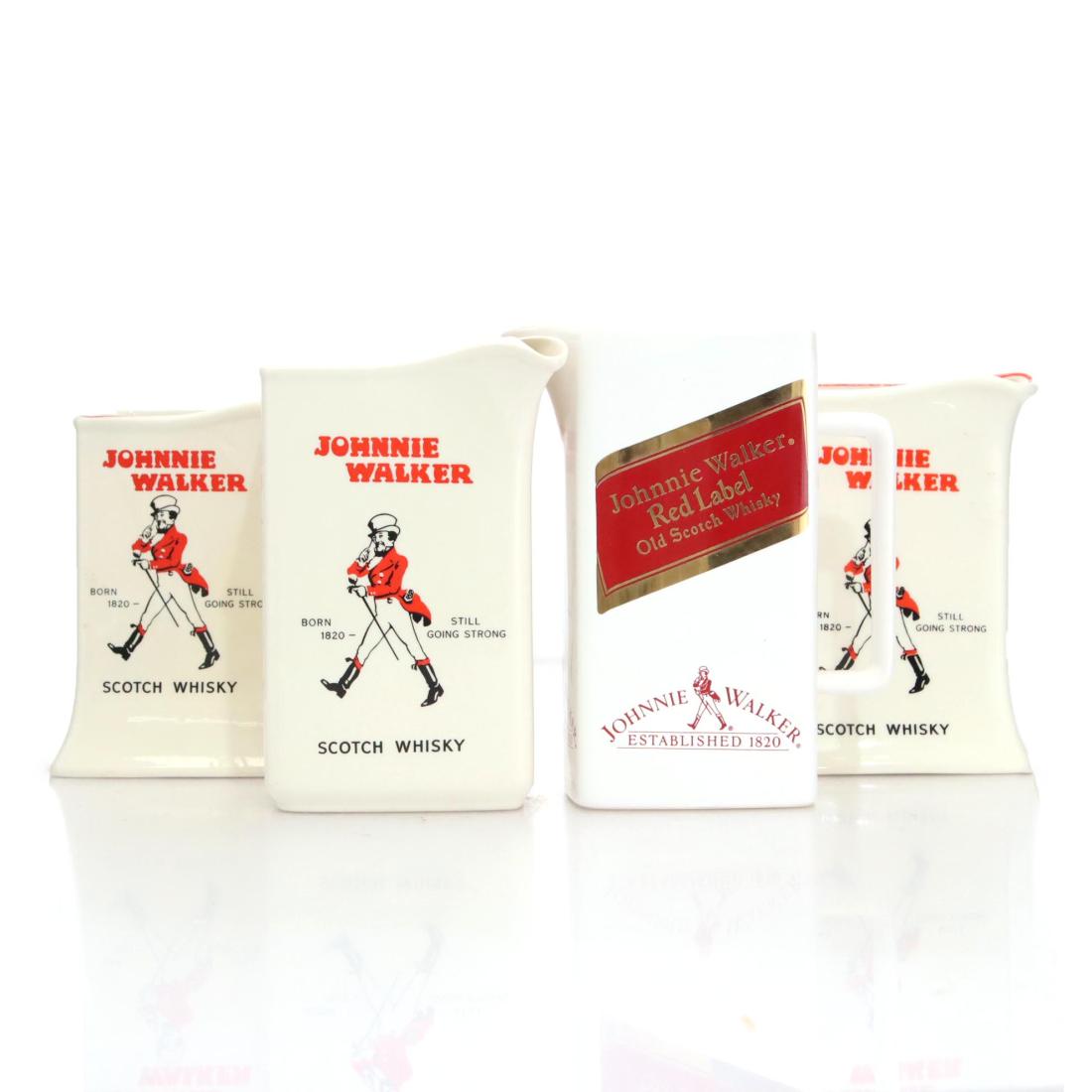 Johnnie Walker Ceramic Jugs x 4 whisky bottle