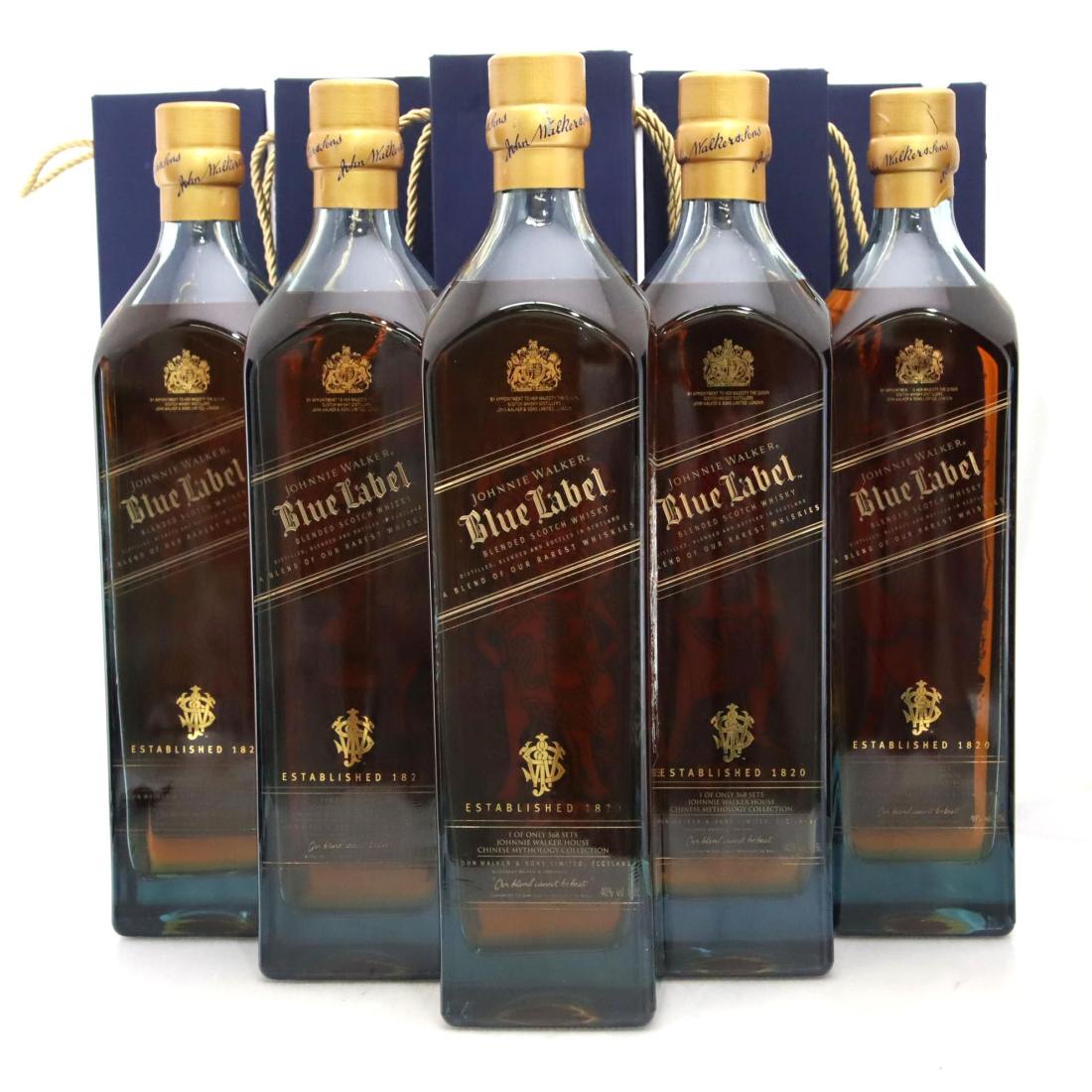 Johnnie Walker Blue Label Gods Of Wealth Scotch Whisky Set Fortune Integrity Luck Vision Wisdom Set