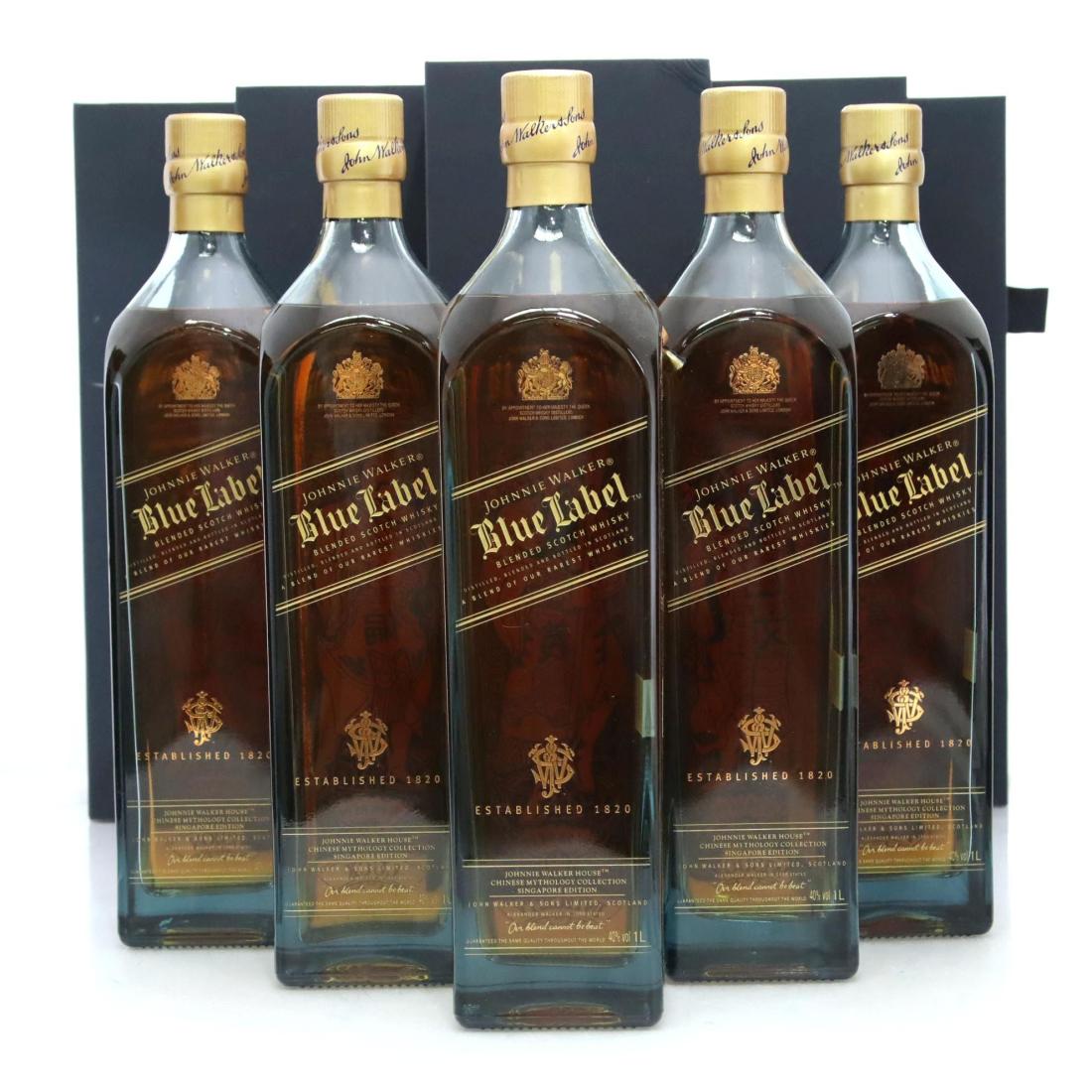Johnnie Walker Blue Label Gods Of Wealth Scotch Whisky Set Fortune Integrity Luck Vision Wisdom Set